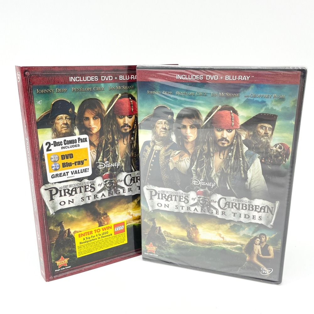Pirates of the Caribbean On Stranger Tides DVD Blu-Ray‎ Combo Pack Disney